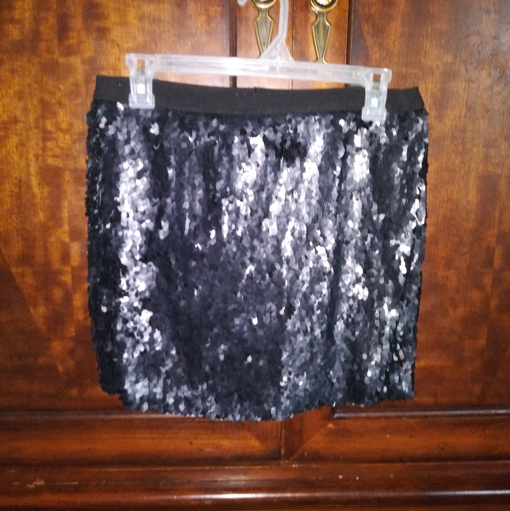 2 for $12 Black Sequin Mini Skirt